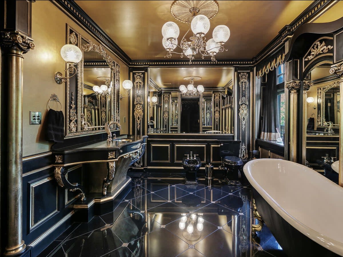 One of 10 bathrooms in Kat Von D’s former home (Compass)