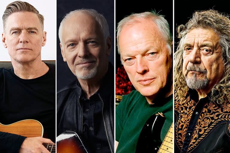 Bryan Adams, Peter Frampton, David Gilmour, Robert Plant en la barricada, contra el lanzamiento de 