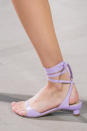 <p><i>Lavender lace-up sandals from the SS18 Tibi collection. (Photo: ImaxTree) </i></p>