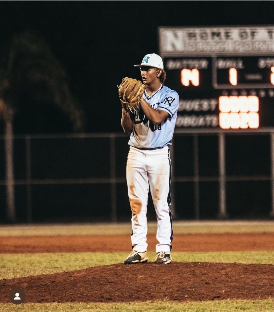 North Port's Joshua Doerrfeld batted .347 last year for the Mustangs while finishing 4-1 on the mound.