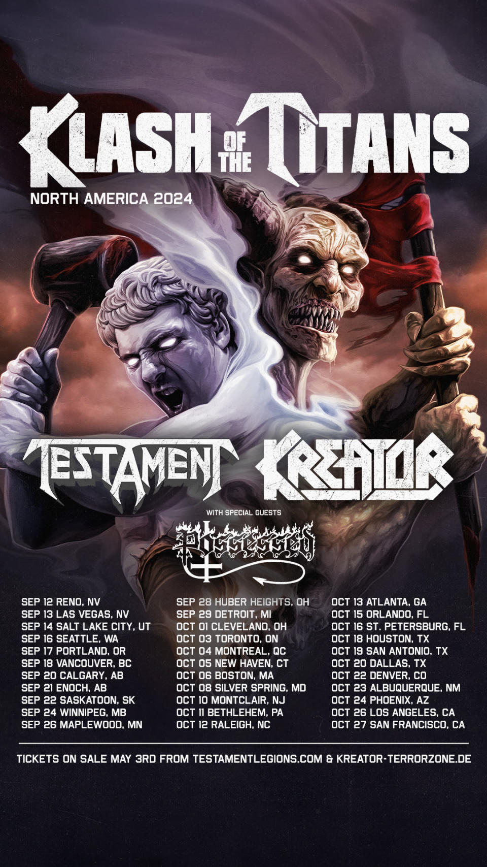 testament kreator tour admat