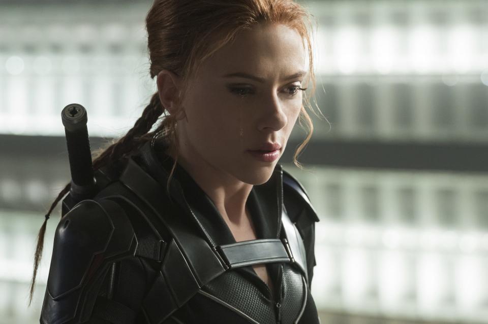 Natasha Romanoff crying in Black Widow