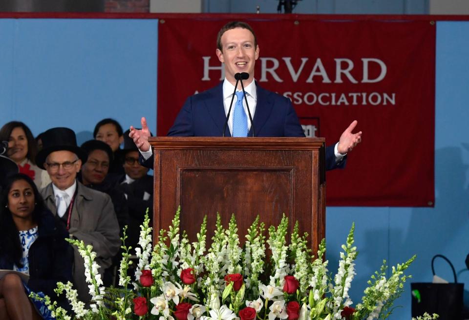 Facebook Founder Mark Zuckerberg Delivers Commencement Address At Harvard