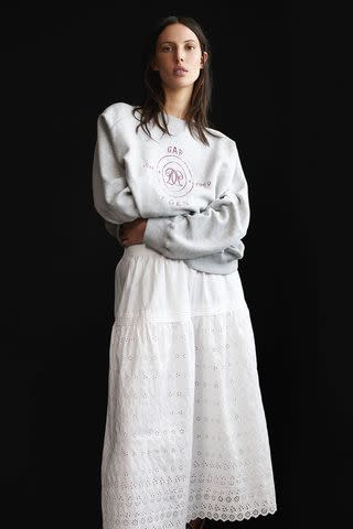 <p>courtesy gap</p> Ruby Aldridge models pieces from the new Gap x Dôen capsule collection.