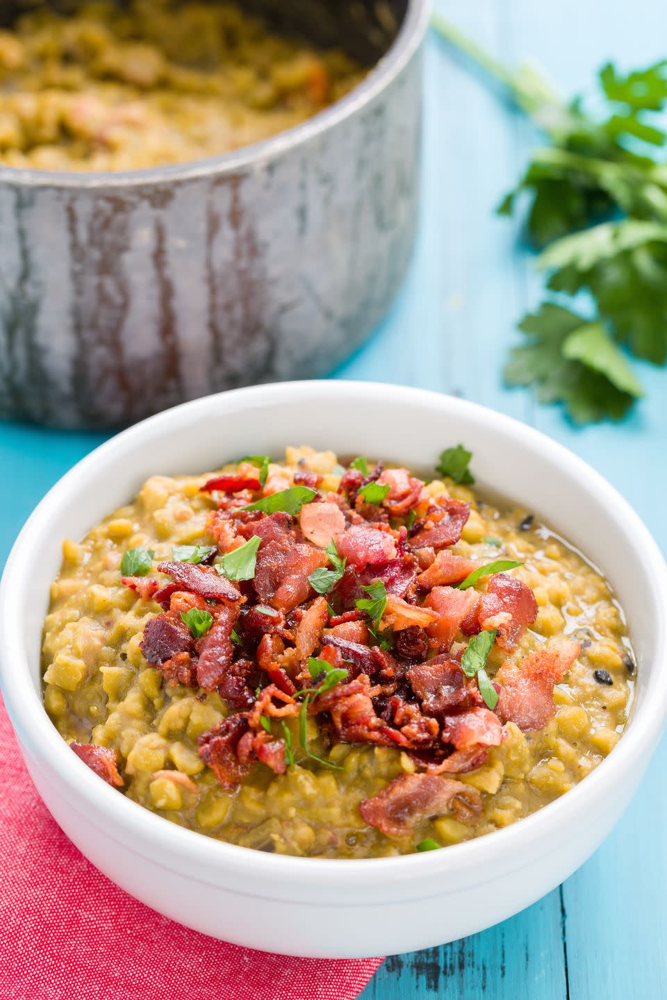 Loaded Bacon Split Pea Soup