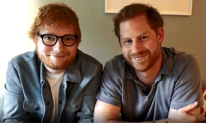 Ed Sheeran y el príncipe Harry