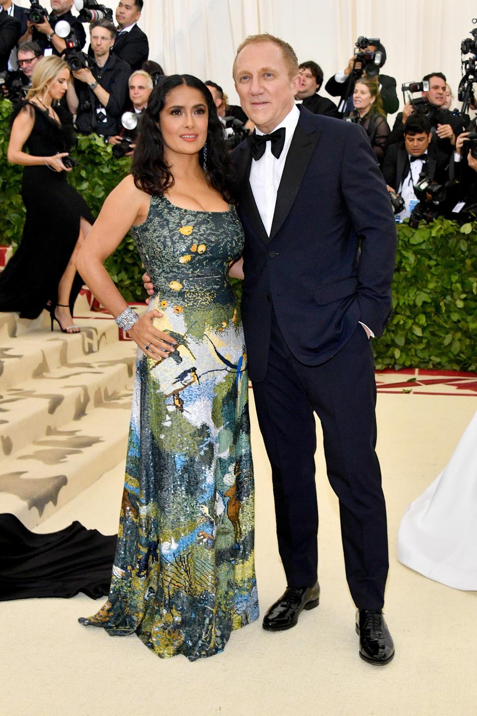 <h1 class="title">Salma Hayek Pinault in custom Altuzarra and François-Henri Pinault</h1><cite class="credit">Photo: Getty Images</cite>