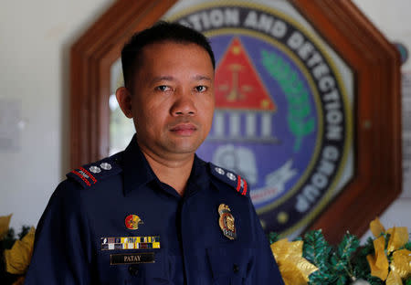 Police Superintendent Lito Patay, regional chief of the Criminal and Investigation Detection Group (CIDG), poses outside his office at Camp Olivas police camp in San Fernando, Pampanga in the Philippines December 11, 2017. REUTERS/Erik De Castro