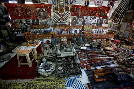 General view of the old rare antiques and weapons in the museum of Youssef Akkar, 80, an Iraqi retired teacher, at his home in Najaf, Iraq February 18, 2019. REUTERS/Alaa al-Marjani