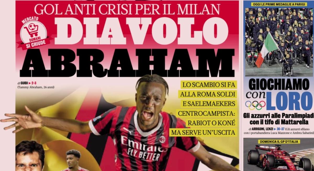 Today’s Papers – Abraham for Milan, Ciao Chiesa, Italian Champions League