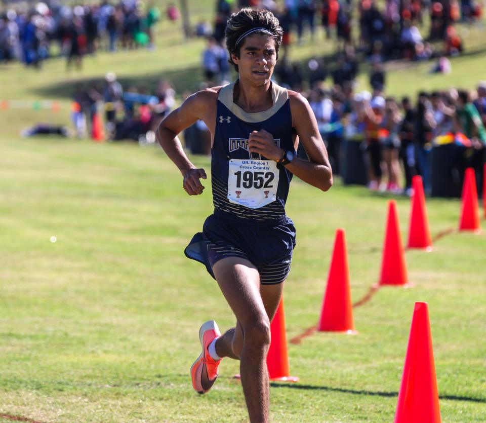 El Paso Coronado's Luis Pastor wins the Region I-6A cross country meet on Monday, Oct. 24, 2022 at Mae Simmons Park.