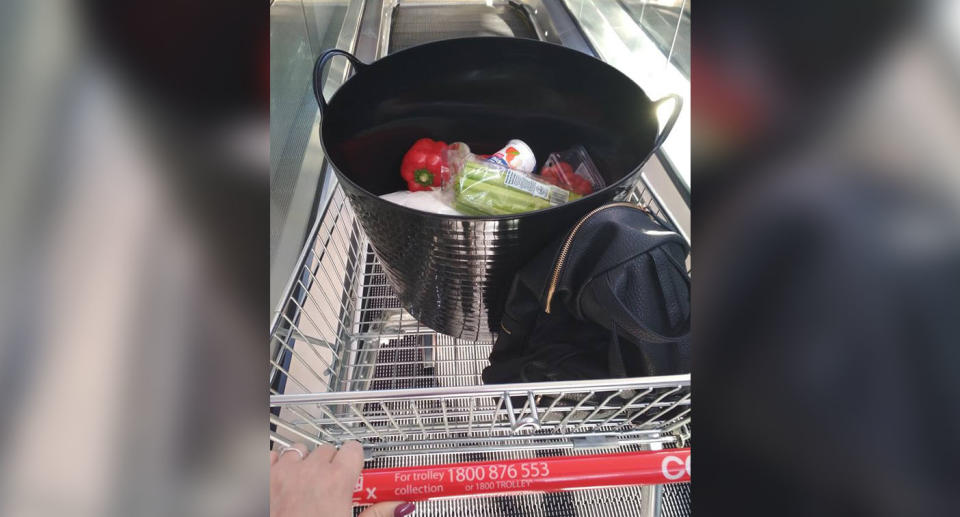 Social media users have applauded the woman’s plastic bag alternative. Source: Kmart Mums Australia/ Facebook