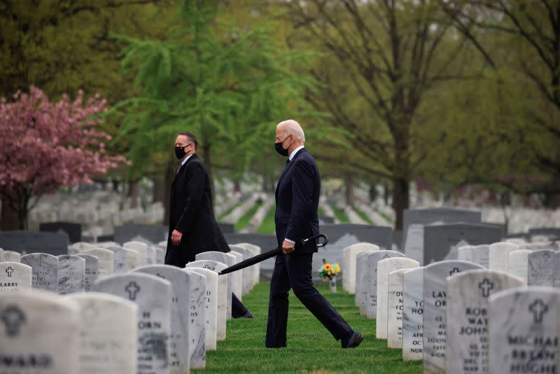 U.S. President Biden visits Section 60 of Arlington National Cemetery in Arlington, Virginia