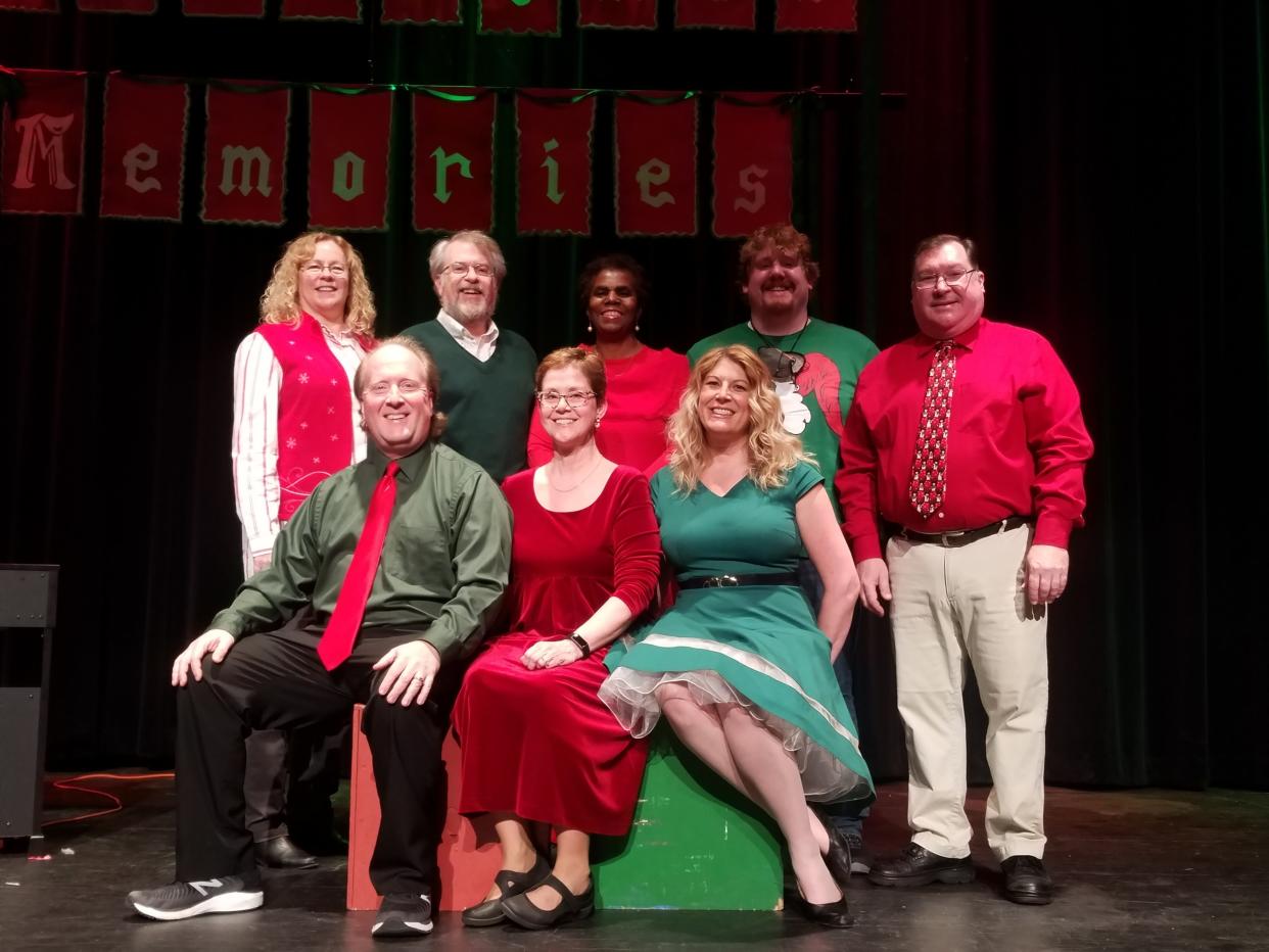 The cast of Christmas Memories, seen here in 2021, will sing, dance and share heart-warming holiday stories this week during the 2022 performances of Christmas Memories at Freeport High School's Jeanette Lloyd Theatre.