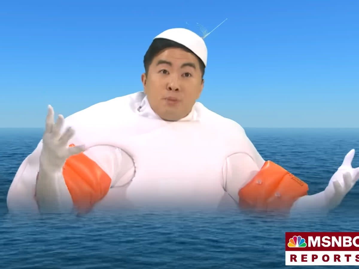 Bowen Yang as the ‘Chinese spy balloon’ on ‘Saturday Night Live' (NBC)