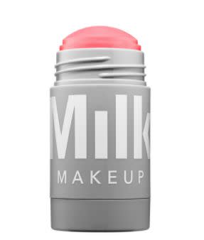 This hydrating, multi-wear lip and cheek stick is easy to apply in a single stroke. It provides buildable coverage for lighter and heavier coverage that can blend easily into your other makeup. Get it <a href="https://www.sephora.com/product/lip-cheek-P404799?skuId=1782044&amp;icid2=milk_makeup_lips_carousel:p404799" target="_blank">here</a>.&nbsp;