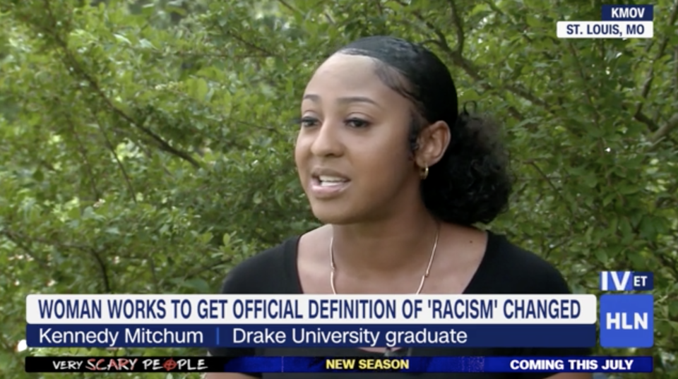 Kennedy Mitchum emailed Merriam-Webster after people would argue with her what racism meant. Source: HLN/KMOV