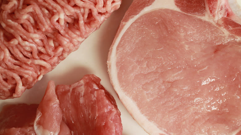 Raw pork products