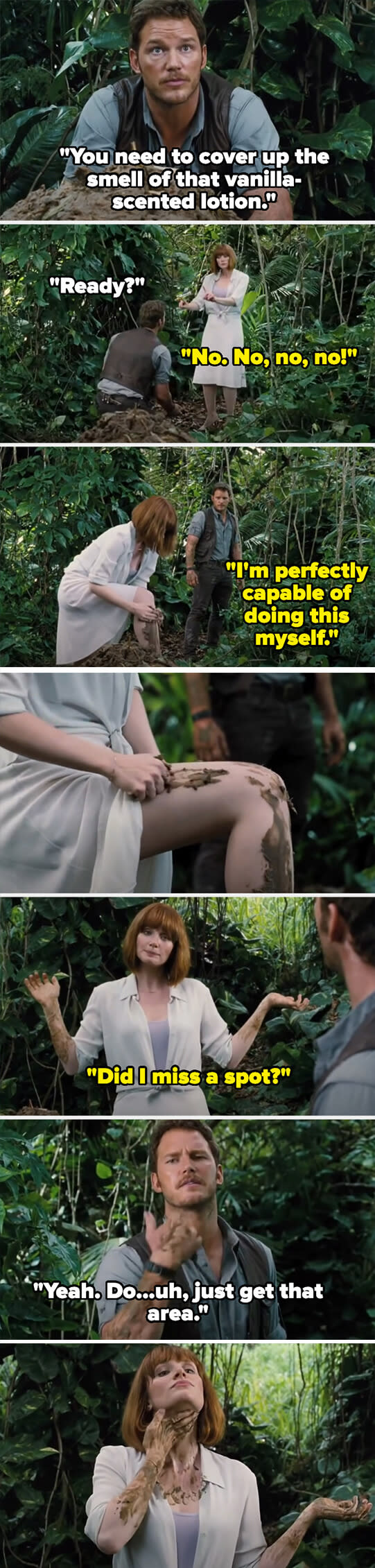 Screenshots from "Jurassic World"