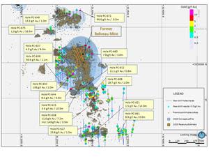 Surface Map – Pascalis Gold Trend new drilling