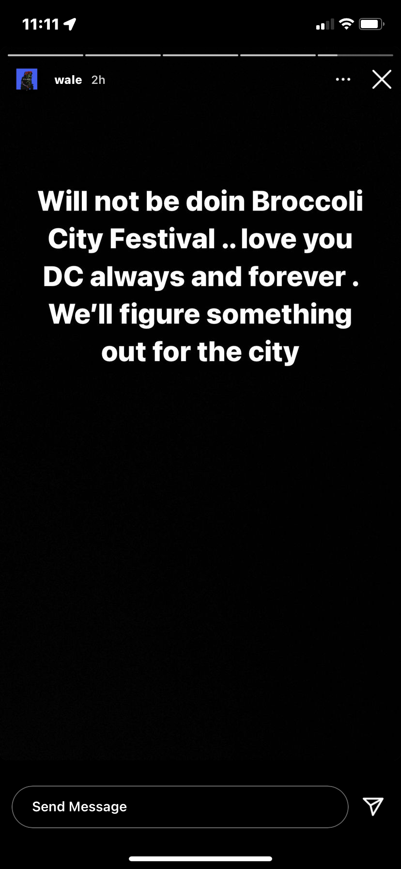 Wale Instagram Story