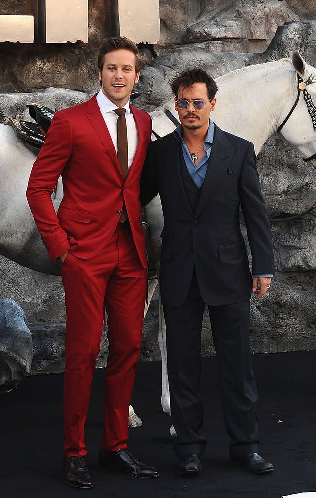 <p>Standing next to a 6'5" Armie Hammer would make just about anyone look short. Still, you almost expect Depp to be shorter than 5'10". Must be all those slimy, slouching characters.</p>
