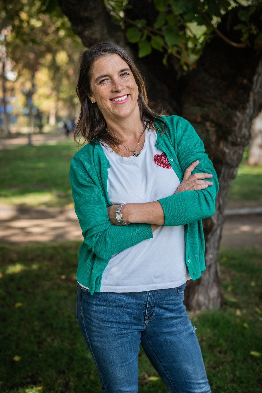 Constanza del Rio, the founder and president of Nos Buscamos, is pictured. Nos Buscamos says it has reunited 400 adoptees with the families they were stolen from in Chile.