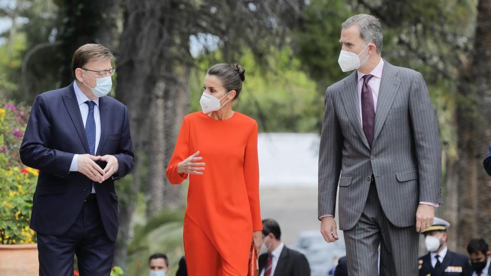 the king and queen of spain present the miguel de cervantes award 2020 to the poet francisco brines in oliva valencia