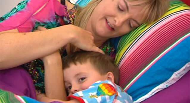 Nicole Bridges didn't plan to bed share with her three babies, but has since shared her bed with her kids for 14 years. Photo: 7News