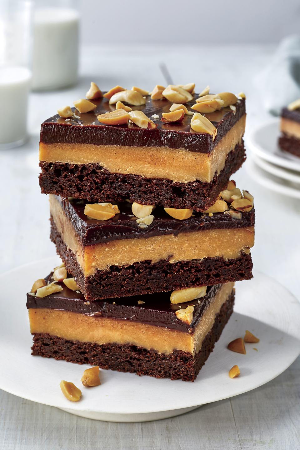 Chocolate Peanut Butter-Fudge Bars