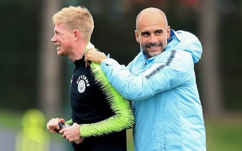 Pep Guardiola faces Mauricio Pochettino at Wembley on Monday night conceding that Tottenham have made him eat his words over his claim last season that Spurs were “the Harry Kane team”.