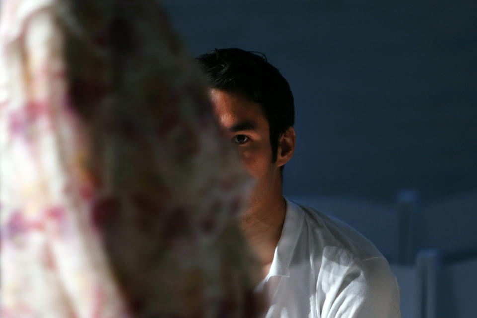 Designer Joseph Altuzarra looks on during a rehearsal before the Altuzarra Spring 2014 collection show during Fashion Week, Saturday, Sept. 7, 2013, in New York. (AP Photo/Jason DeCrow)