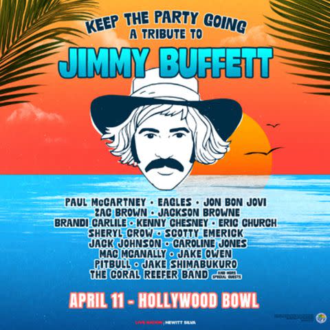 <p>Live Nation-Hewitt Silva</p> The Poster for Keep The Party Going: A Tribute to Jimmy Buffett