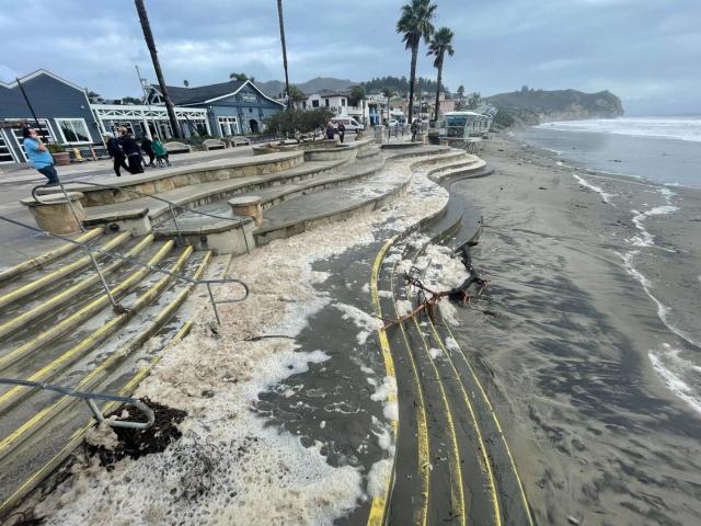 What damaged the Cayucos Pier — and when will it be repaired?