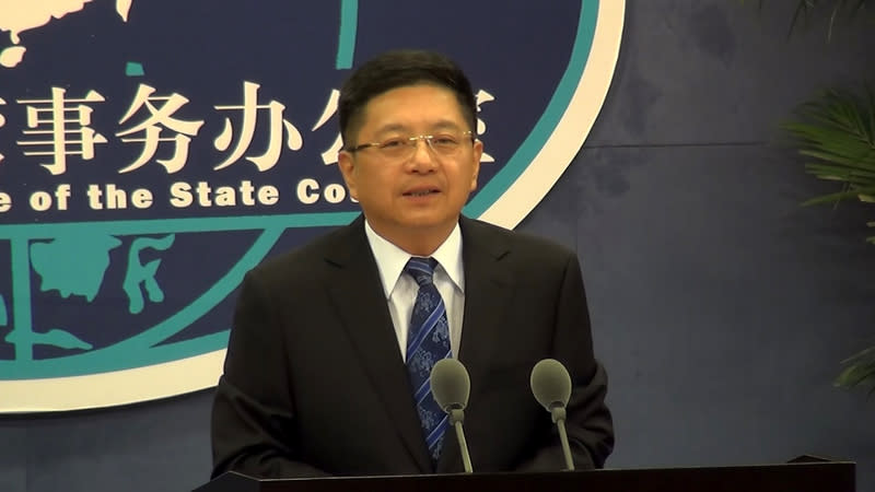 Ma Xiaoguang, spokesperson of the Taiwan Affairs Office of the Mainland of China, said today that after learning from the relevant competent authorities, travel agencies will resume the business of group tours for Taiwan residents coming to the mainland from now on.  (Photo by Central News Agency)