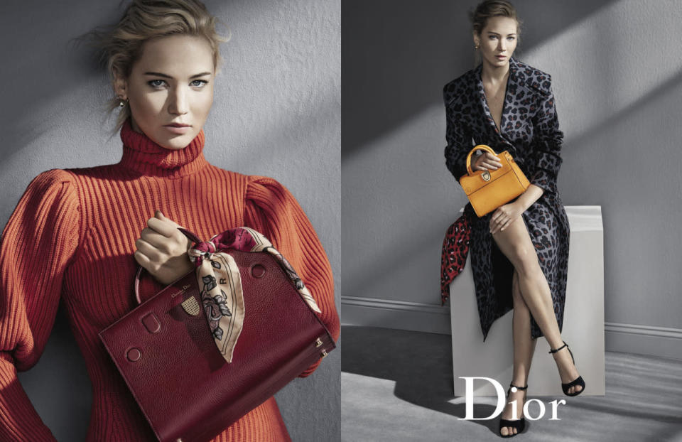 <p><b>Photographer:</b> Patrick Demarchelier </p><p><b>Starring: </b>Jennifer Lawrence </p><p><b>Inspiration:</b> Jennifer Lawrence elegantly in Dior’s fall looks with Diorever and Diorama bags</p>