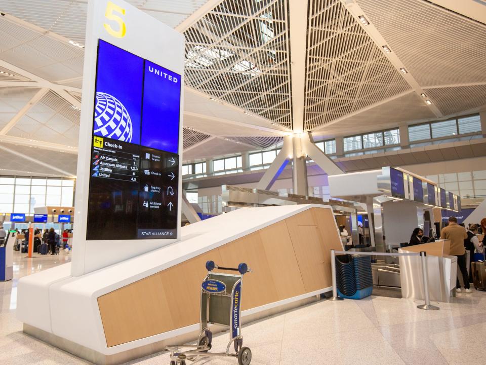 The departure hall at Newark Liberty International Airport's new Terminal A.