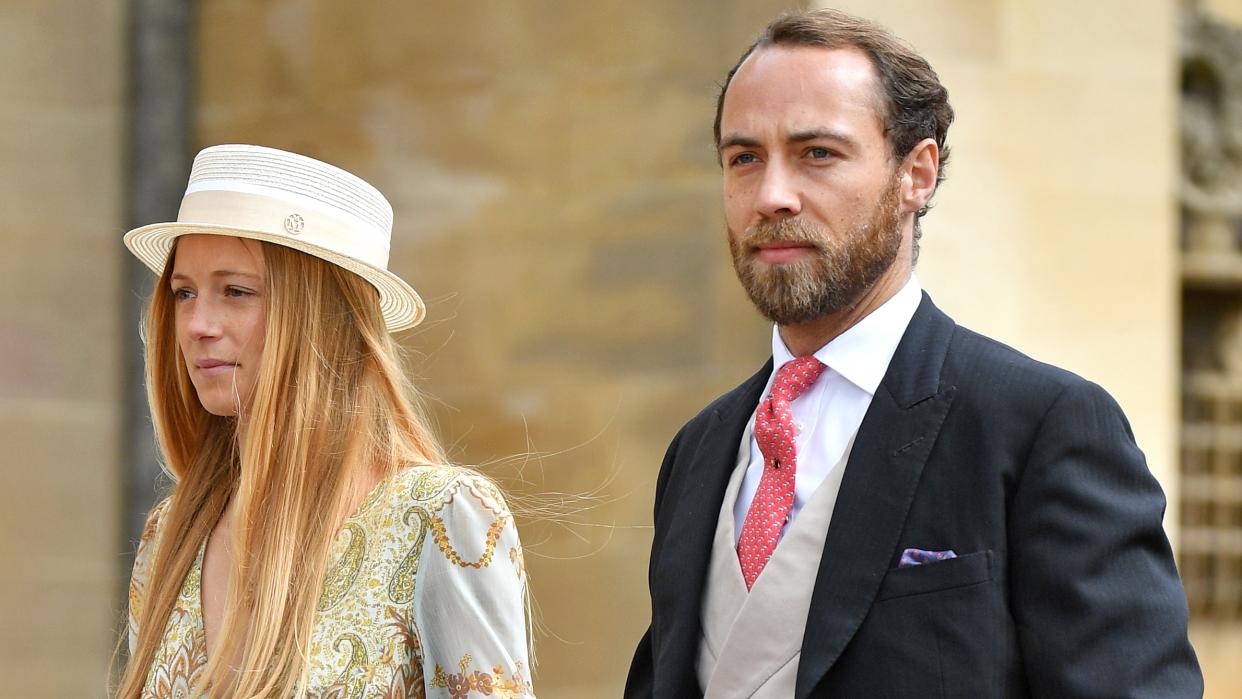  Alizee Thevenet and James Middleton attend the wedding of Lady Gabriella Windsor and Thomas Kingston. 
