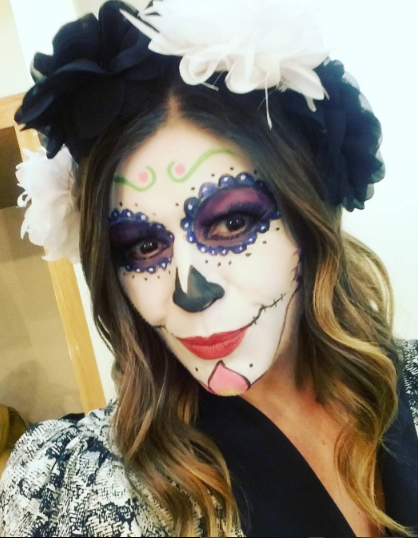 Marta Figueroa en “Hoy” la caracterizaron de una tradicional catrina. 