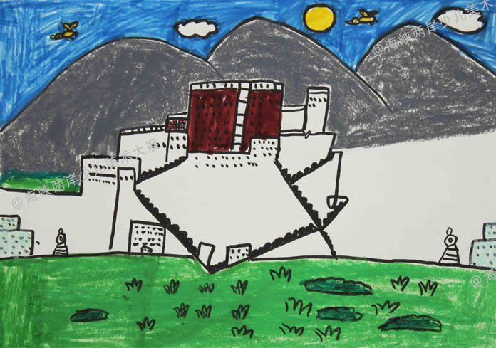 家鄉的布達拉宮-旦增朗薩-8歲-西藏拉薩