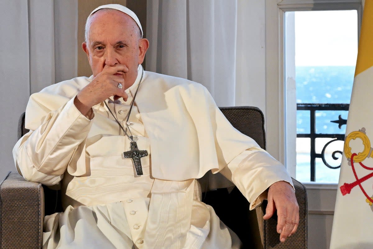 File image: Pope Francis issued the most stern call so far on climate crisis   (via REUTERS)
