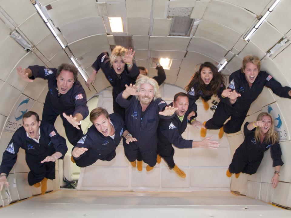 richard branson vomit comet zero G