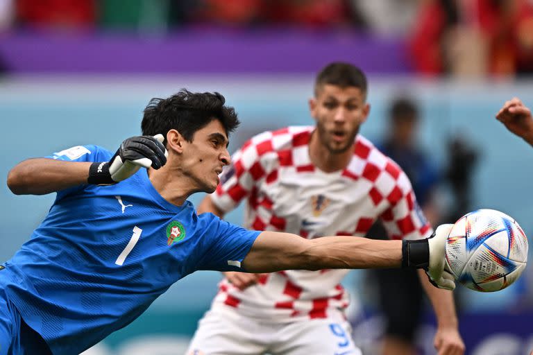 Partido entre Marruecos y Croacia en el estadio Al-Bayt