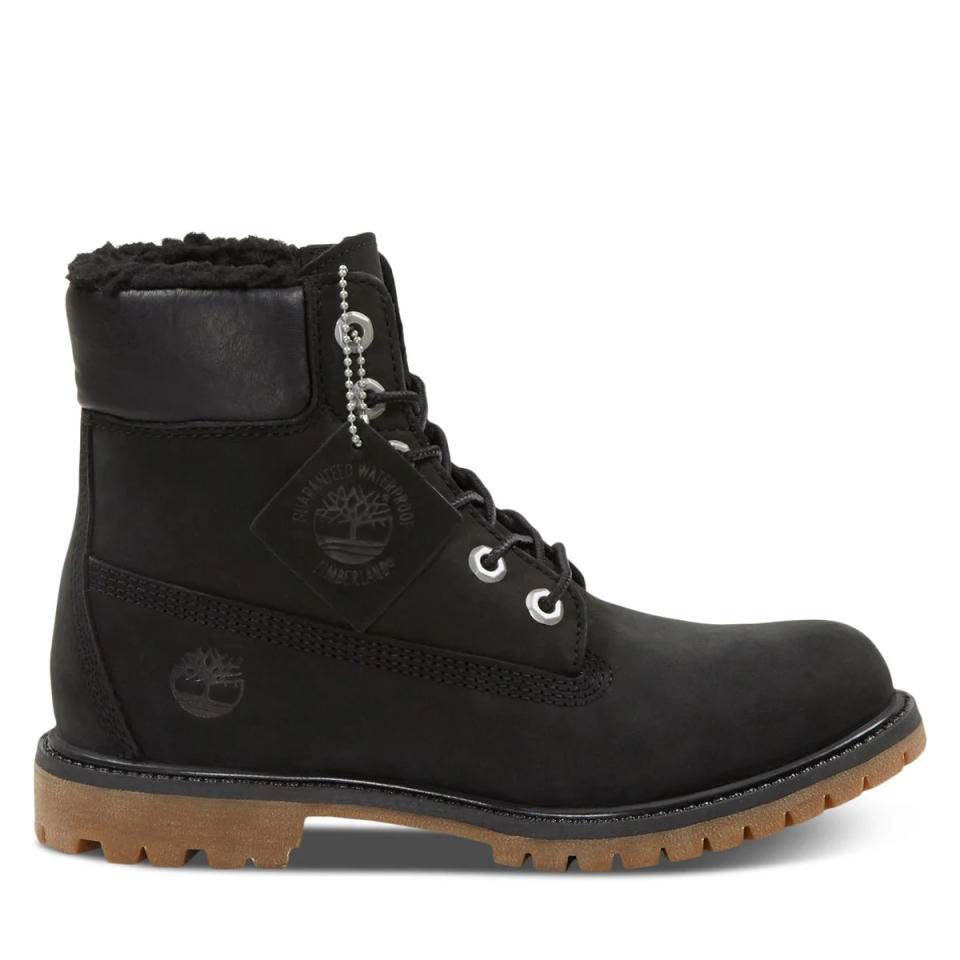 Timberland Women's 6 Inch Fleece Lined Waterproof Boots. Image via Little Burgundy.