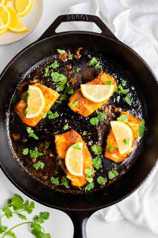 <p>Peel with Zeal</p><p>Homemade Cajun seasoning is what makes this cod recipe so special. The right amount of spice for this traditional cooking method.</p><p><strong>Get the recipe: <a href="https://www.peelwithzeal.com/blackened-cod-recipe/" rel="nofollow noopener" target="_blank" data-ylk="slk:Blackened Cod;elm:context_link;itc:0;sec:content-canvas" class="link ">Blackened Cod</a></strong></p><p><strong>Next: <a href="https://www.yahoo.com/lifestyle/50-lent-worthy-baked-fish-222143318.html" data-ylk="slk:40 Baked Fish Recipes Perfect For Lent;elm:context_link;itc:0;sec:content-canvas;outcm:mb_qualified_link;_E:mb_qualified_link;ct:story;" class="link  yahoo-link">40 Baked Fish Recipes Perfect For Lent</a></strong></p>