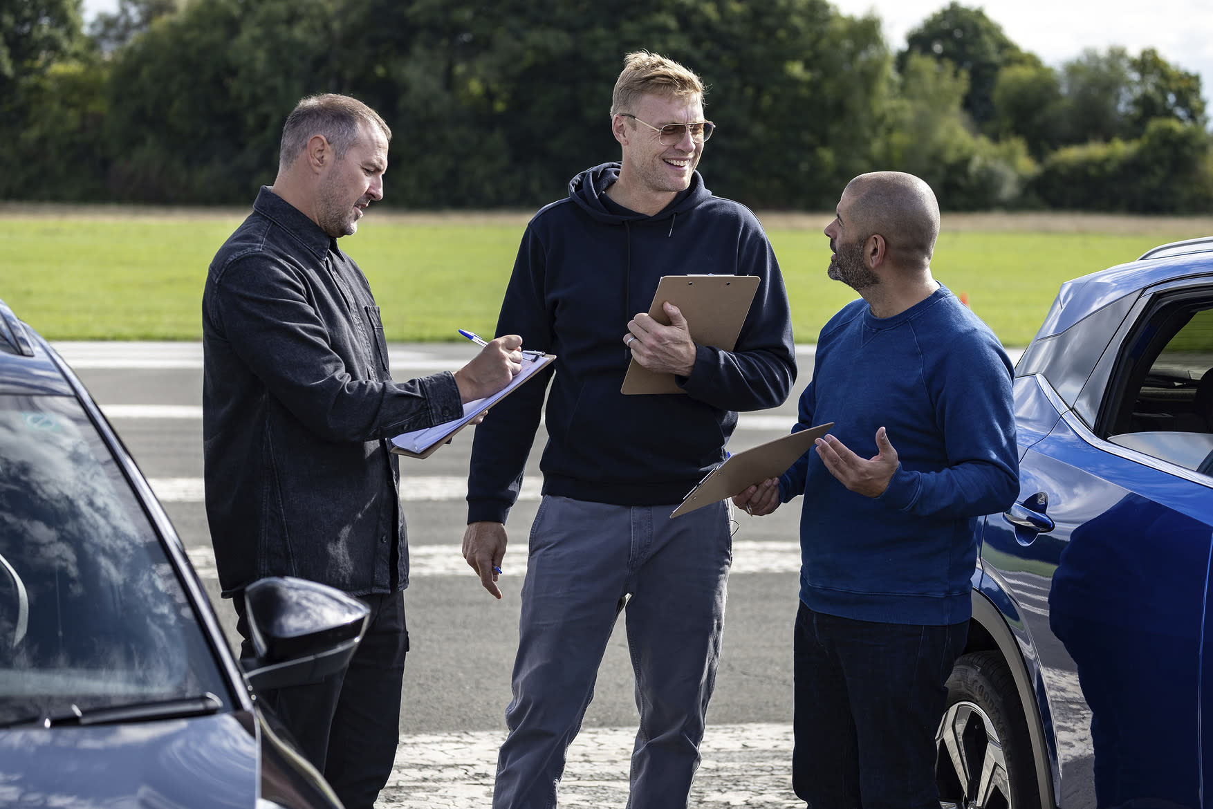 Top Gear hosts Freddie Flintoff, Paddy McGuinness and Chris Harris