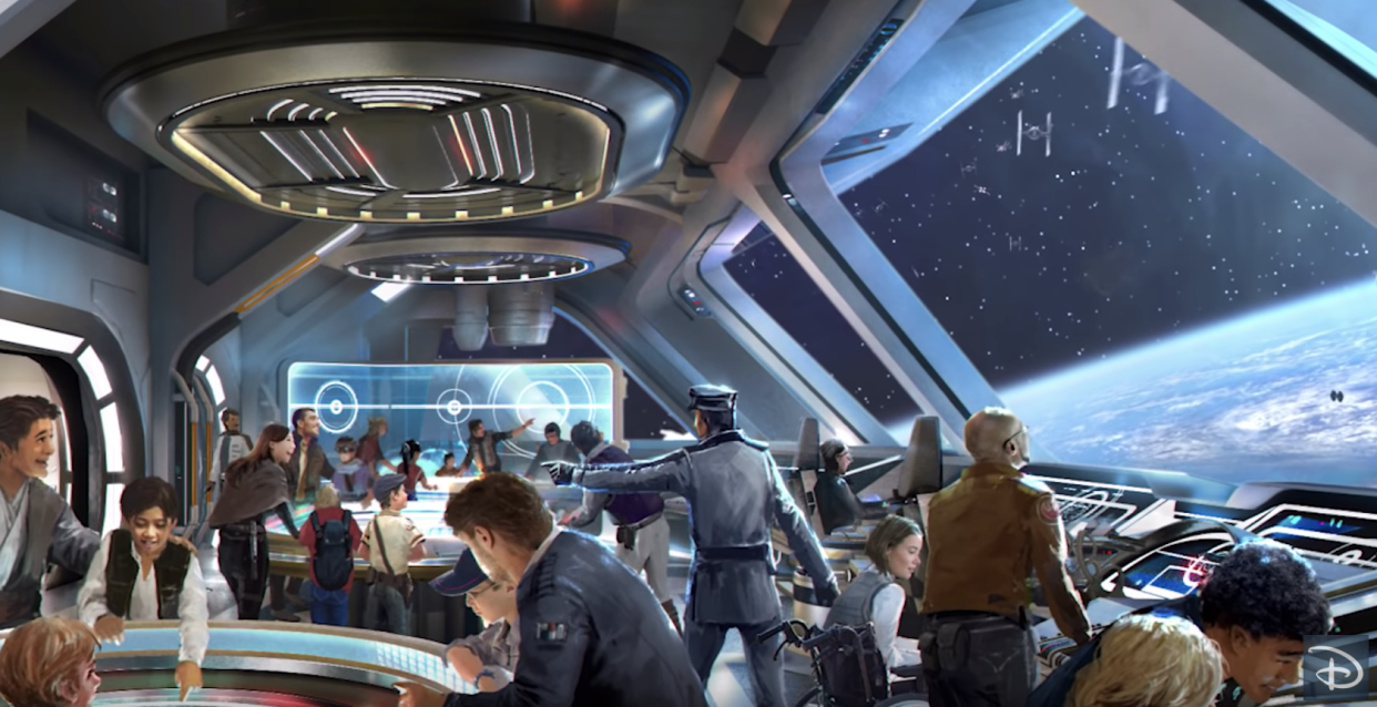 The new "Star Wars": Galactic Starcruiser experience in Orlando is described as "an immersive experience." (Photo: Disney Parks via YouTube)