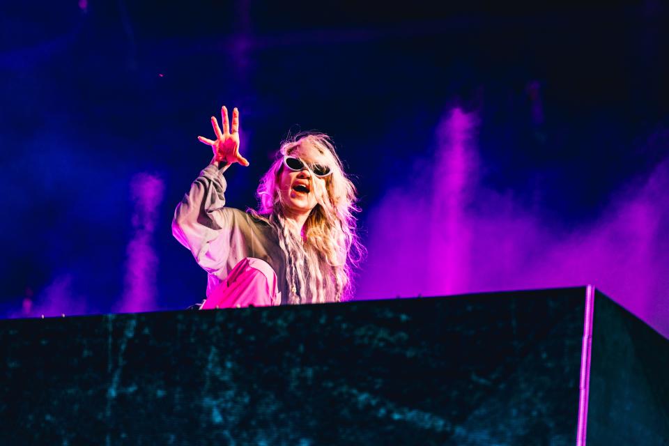 Grimes performed at Coachella 2024 on April 13.