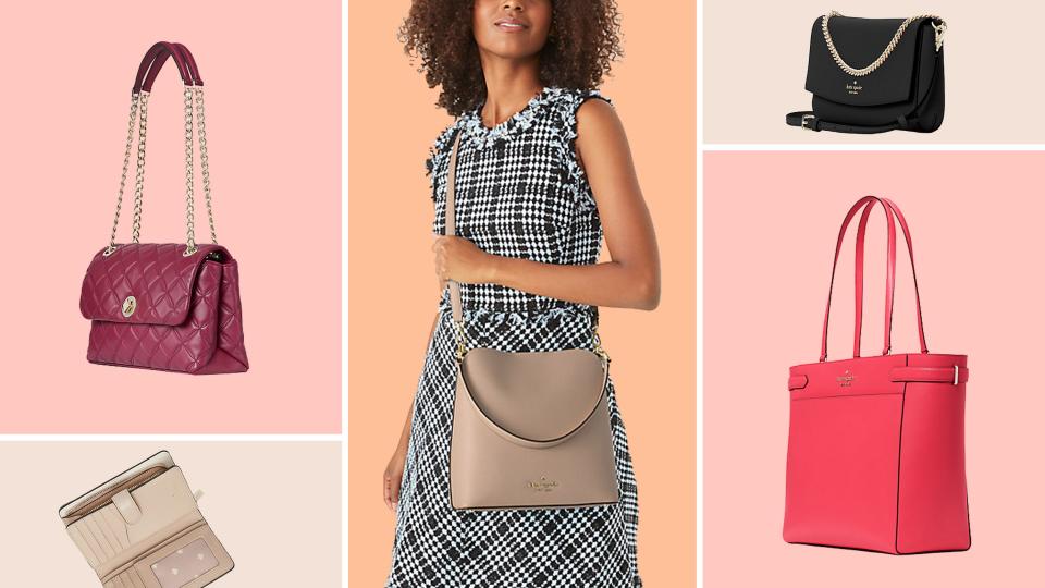 Scoop steep savings on chic totes and purses today at Kate Spade Surprise.