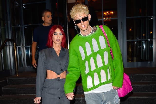 <p>Raymond Hall/GC Images</p> Megan Fox y Machine Gun Kelly en septiembre de 2023.